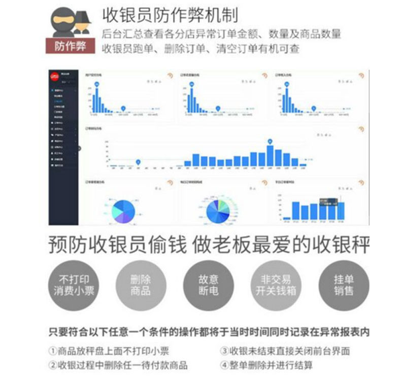 PC触控收银秤 称重打印收款一体机 